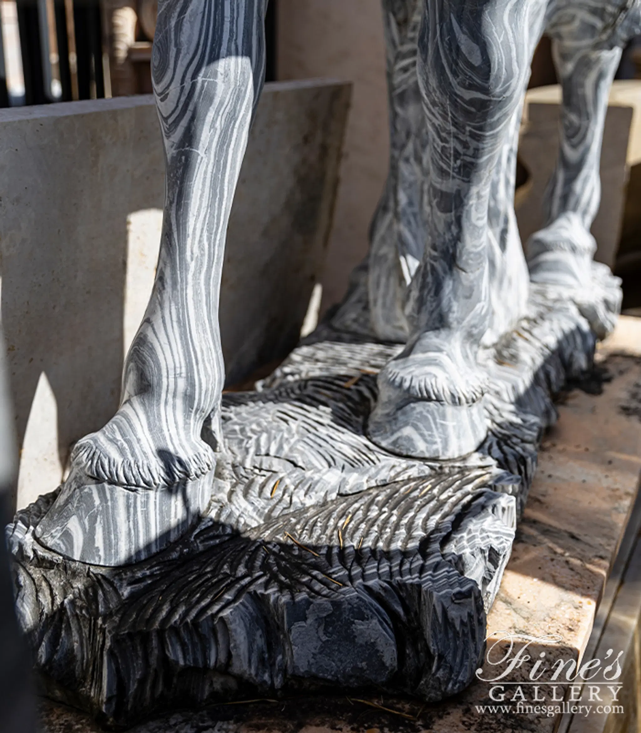 Marble Statues - Marble Horse - MS-308 - Fine's Gallery, LLC.